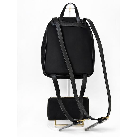 Kate Spade Nylon Backpack & Wallet Set Black Gold Zip WKRU4717 main image 8